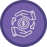 loan line multi circle icon vector